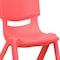 Flash Furniture Red Plastic Stackable School Chair with 10.5'' Seat Height, PK4 4-YU-YCX4-003-RED-GG - alternate 8